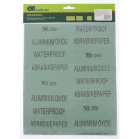 Шлифлист на бумажной основе, p 2000, 230 х 280 мм, 10 шт., влагостойкий// сибртех