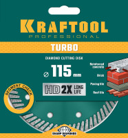 Kraftool turbo, 115 мм, (22.2 мм, 10 х 2.2 мм), сегментированный алмазный диск (36682-115)