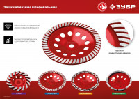 ЗУБР d 125 мм, двухрядная алмазная шлифовальная чашка (33376-125)