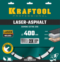 Kraftool laser-asphalt 400 мм (25.4/20 мм, 10х3.4 мм), алмазный диск (36687-400)