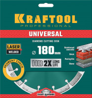 Kraftool laser-universal 180 мм (22.2 мм, 10х2.6мм), алмазный диск (36680-180)