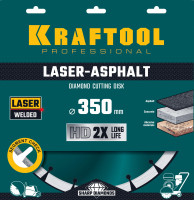 Kraftool laser-asphalt 350 мм (25.4/20 мм, 10х3.2 мм), алмазный диск (36687-350)