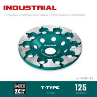 Kraftool t-type d 125 мм, сегментная алмазная чашка, industrial (33446-125)