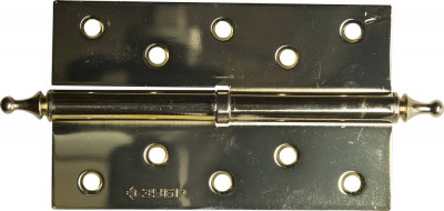 ЗУБР 125 х 75 х 2.5 мм, разъемная, левая, цвет латунь (pb), 2 шт, карточная петля (37605-125-1l)