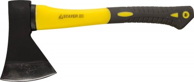Топор stayer кованый с двухкомпонентной стеклопластиковой рукояткой, 1,0кг