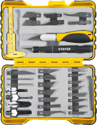 Stayer 33 предм, набор резцов, professional (1831-h33)