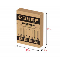 ЗУБР умелец-8, 8 шт, р6м5, набор ручных резцов по дереву, профессионал (18374)