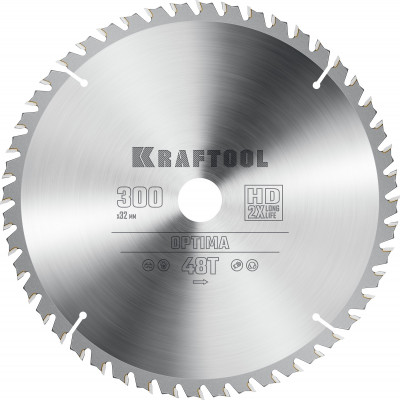 Kraftool optima, 300 х 32 мм, 48т, пильный диск по дереву (36951-300-32)