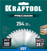 Kraftool precision, 254 х 30 мм, 60т, пильный диск по дереву (36952-254-30)