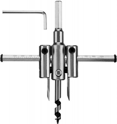 ЗУБР d 40-120 мм, глубина реза 30 мм, регулируемое сверло по дереву (29440-120)