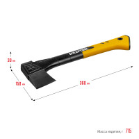 Kraftool x7, 640/715 г, в чехле, 360 мм, универсальный топор (20660-07)