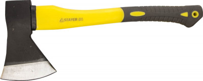 Топор stayer кованый с двухкомпонентной стеклопластиковой рукояткой, 1,2кг