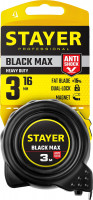 Stayer blackmax, 3 м х 16 мм, рулетка с двумя фиксаторами, professional (3410-03)