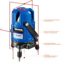 ЗУБР крест 55, 20 - 70 м, лазерный нивелир, профессионал (34904)