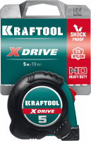 Kraftool x-drive, 5 м х 19 мм, рулетка (34122-05-19)