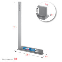 ЗУБР 400 х 230 мм, слесарный угольник, профессионал (3465-40)
