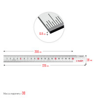 ЗУБР про-20, длина 0.20 м, усиленная нержавеющая линейка, профессионал (34280-020)