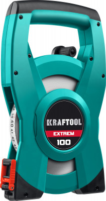 Kraftool extrem, 100 м, геодезическая стальная мерная лента