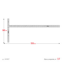 ЗУБР т-угольник алюминиевый, профессионал (34387)