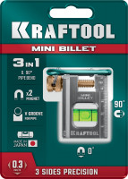 Kraftool mini billet 50 мм, брусковый магнитный уровень (34791)