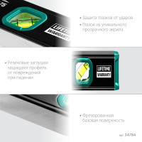Kraftool kompakt-300, 300 мм, усиленный профиль, с зеркальным глазком, компактный магнитный уровень (34784)