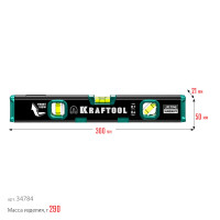 Kraftool kompakt-300, 300 мм, усиленный профиль, с зеркальным глазком, компактный магнитный уровень (34784)