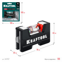 Kraftool a-rate control, 5 в 1, компактный магнитный уровень (34787)