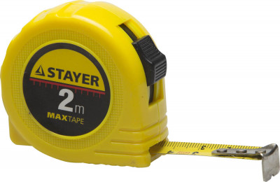 Stayer maxtape 2м / 16мм рулетка в ударопрочном корпусе из abs