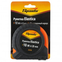 Рулетка elastica, 10 м х 25 мм, обрезиненный корпус// sparta