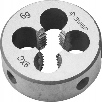 ЗУБР м10 x 1.5 мм, сталь 9хс, плашка круглая ручная (4-28022-10-1.5)