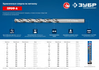 ЗУБР проф-а, 2,5 х 95 мм, сталь р6м5, класс а, удлиненное сверло по металлу, профессионал (29624-2.5)