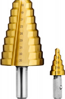 ЗУБР 4-35 мм, 15 ступеней, покрытие nit, сверло ступенчатое составное (29673-4-35)