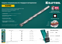 Kraftool hard, 8 х 120 мм, тв.сплав вс5, сверло специальное по твёрдым материалам (29177-120-8)