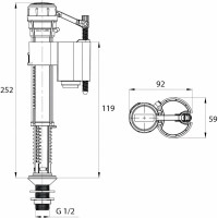 IDDIS Впускной клапан нижний подвод F012400-0007