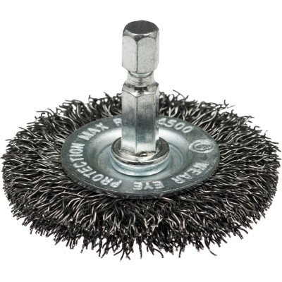 Щетка дисковая с гофрированной проволокой Мастер 162 (30 шт; 75 мм; хвостовик 6.35х30 мм) Профоснастка 20204002