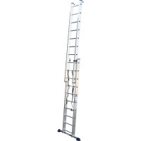 Лестница алюминиевая Алюмет 2х10 ступеней двухсекционная универсальная H2 5210