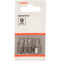Бита Ph1 3 шт. (25 мм; Extra Hart, хвостовик шестигранный 1/4") Bosch 2607001508