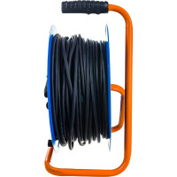 Силовой удлинитель GLANZEN на металлической катушке 4 гнезда КГ 3x1,5 EB-50-009 00012296