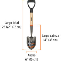 Штыковая мини-лопата Truper дерев. ручка 69 см TR-BY 17193