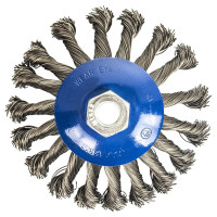 Кордщетка радиальная с наклоном витая (115 мм; М14) для УШМ ПРАКТИКА 773-347