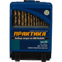 Набор сверл по металлу в металлической кассете DIY (13 шт; 1.5-6.5 мм) ПРАКТИКА 031-297