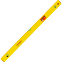 Алюминиевый желтый уровень с линейкой, 3 глазка 800 мм SANTOOL 050202-080