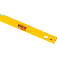 Алюминиевый желтый уровень с линейкой, 3 глазка 800 мм SANTOOL 050202-080