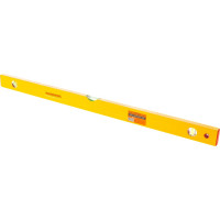 Алюминиевый желтый уровень с линейкой, 3 глазка 800 мм SANTOOL 050202-080