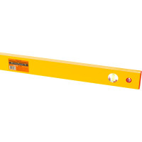 Алюминиевый желтый уровень с линейкой, 3 глазка 1200 мм SANTOOL 050202-120