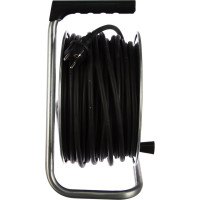 Силовой удлинитель на металлической катушке LUX К4-Е-50 50м 4 розетки с з/к 45150 4606400419471