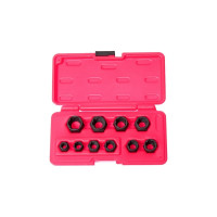 Набор головок для поврежденных болтов и гаек 8-19 мм, 10 предметов JTC 1545