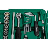 Набор инструментов ключей и торцевых головок для автомеханика 59шт SATA S09509