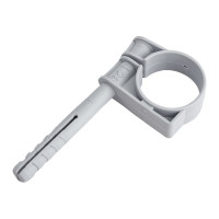 Одинарный пластиковый кронштейн с дюбелем MasterProf 25-27 мм, 5 шт ИС.130165