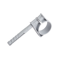 Одинарный пластиковый кронштейн с дюбелем MasterProf 25-27 мм, 5 шт ИС.130165